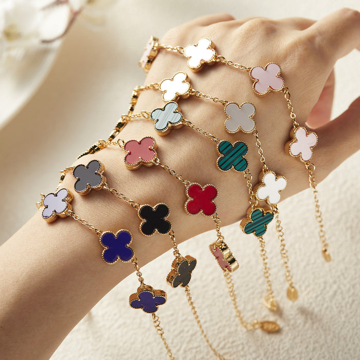Wholesale Clover bracelet for  Five-Flower fritillary clover all-match bracelet