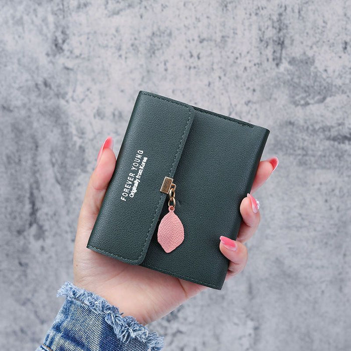 Wholesale Ancient Style Compact PU Wallet for Girls Light Pink Printing Card Holder MOQ≥3