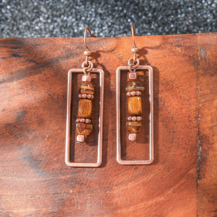 Wholesale 2pcs Vintage Bohemian Hand-made Tassel Earrings