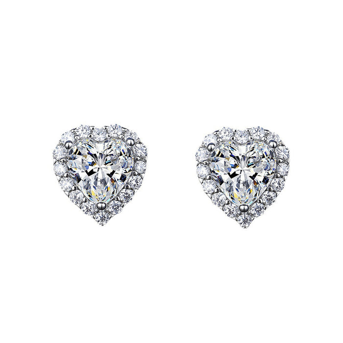 Wholesale Diamond heart-shaped stud earrings,  necklace,  ring