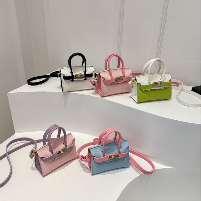 Wholesale Spring and summer children's bag, fashionable mini western-style contrasting color crossbody bag