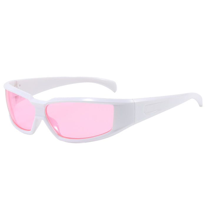 Wholesale Outdoor sports narrow frame sunglasses cycling curved small box fashionable sunglasses