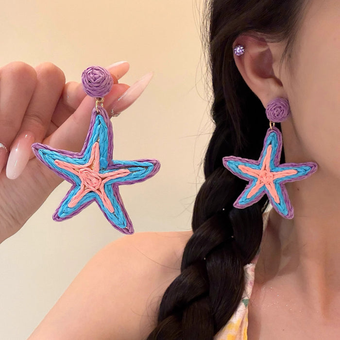 Wholesale Exaggerated personality starfish earrings, seaside tourism design, earrings, pendants, earrings