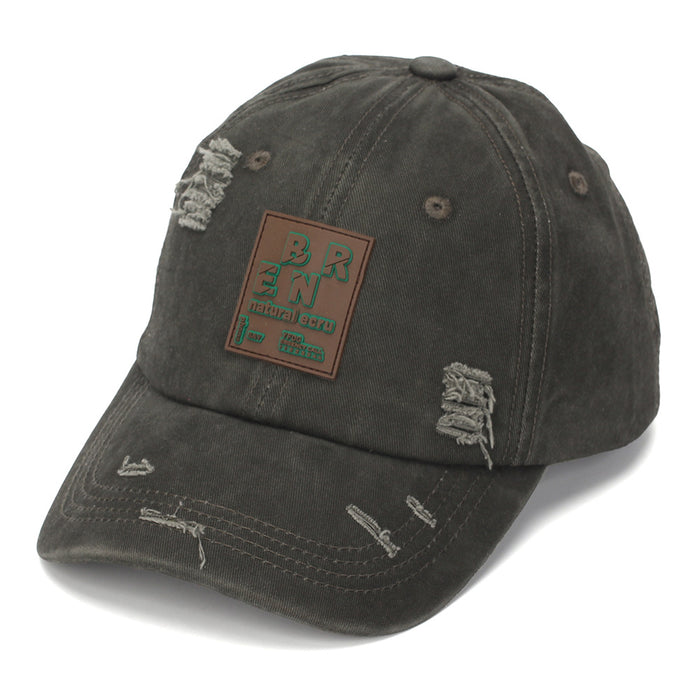 Wholesale Trendy Vintage Washed Cotton Baseball Cap Distressed Geometric Pattern Sun Hat for Resale