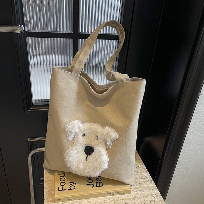 Wholesale Cute canvas backpack, one shoulder cloth bag, tote bag, versatile, large capacity casual class bag