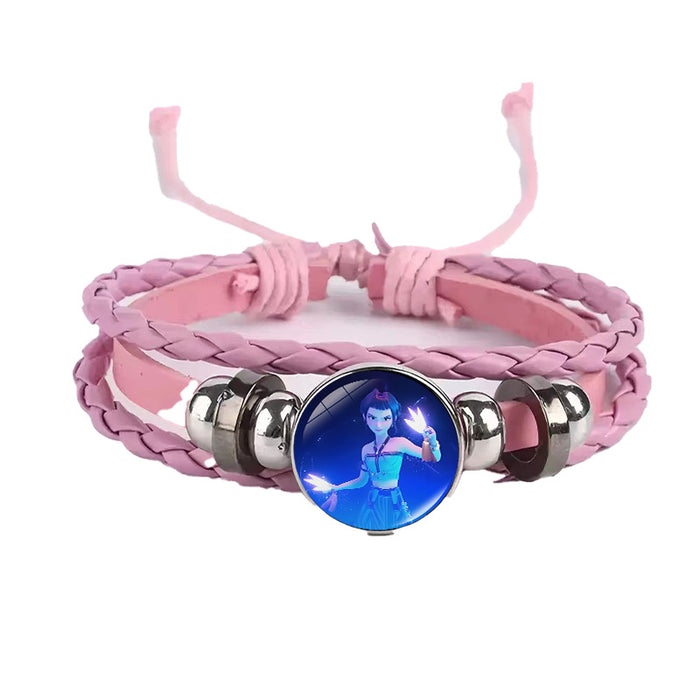 Wholesale KPOP Couple leather braided black bracelet
