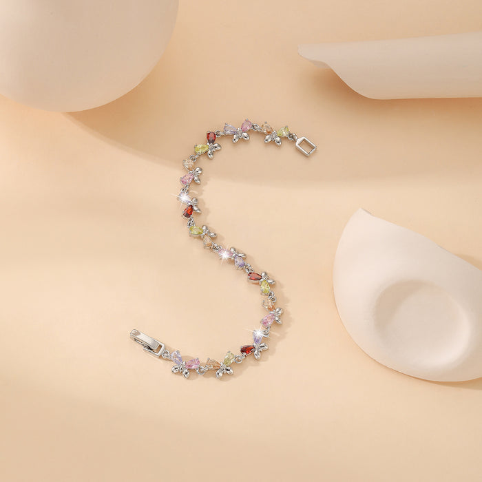 Wholesale Colored Zircon Love Water Drop Bracelet JDC-BT-Bein003