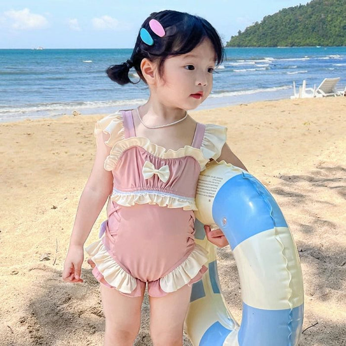 Wholesale Swimsuit girls, children's quick drying one-piece swimsuit, baby swimsuit