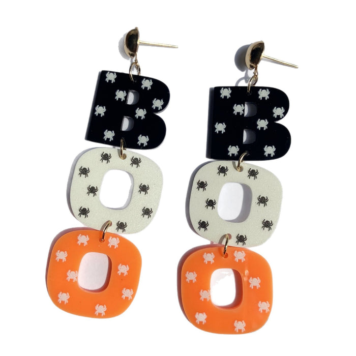 Wholesale  Series Earrings Cute Cartoon Letters Bat Ghost Pumpkin Earrings