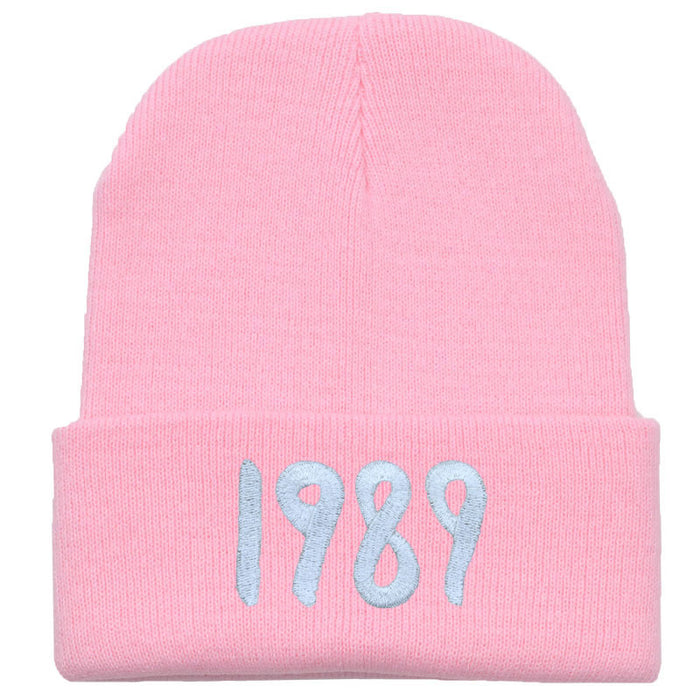 Wholesale Acrylic 1989 Embroidered Woolen Knitted Hat JDC-FH-PN002