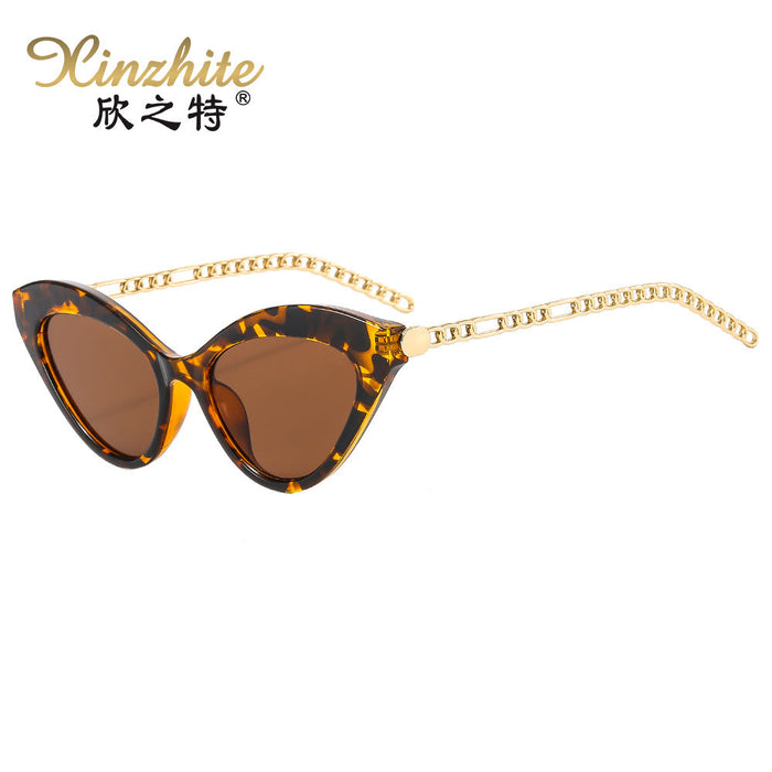 Wholesale Chain Decorated Cat Eye Sunglasses JDC-SG-XZT011