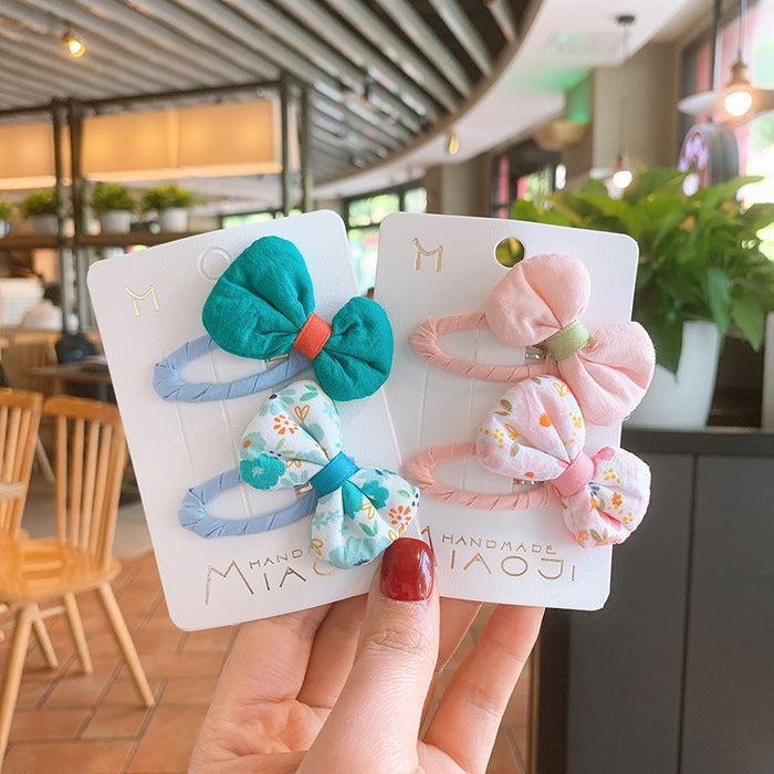 Wholesale New Children' s Hair Clip: Yellow Floral Bow Hair Accessory