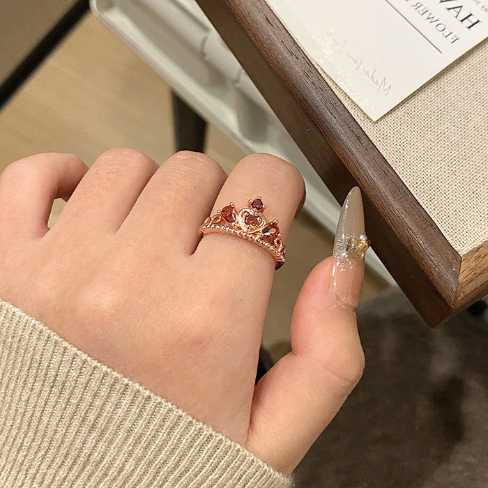 Wholesale Full Diamond Ring, Light Luxury, Exquisite, Versatile, High End, Open Mouth Finger Ring