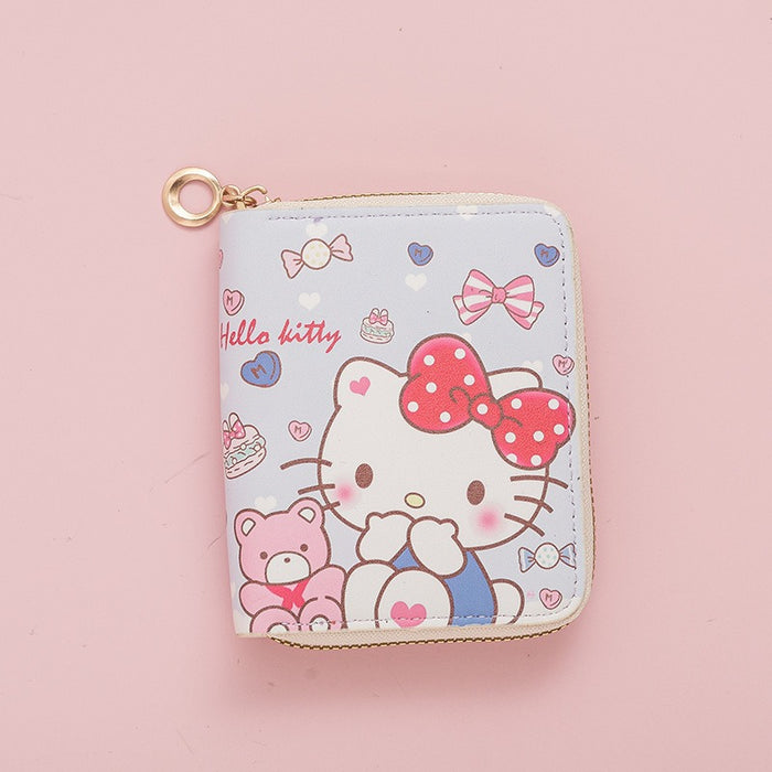 Wholesale Short Wallet Cute Cartoon Student Mini Zipper Ladies Fashion Kitty Coin Purse JDC-WT-QT006