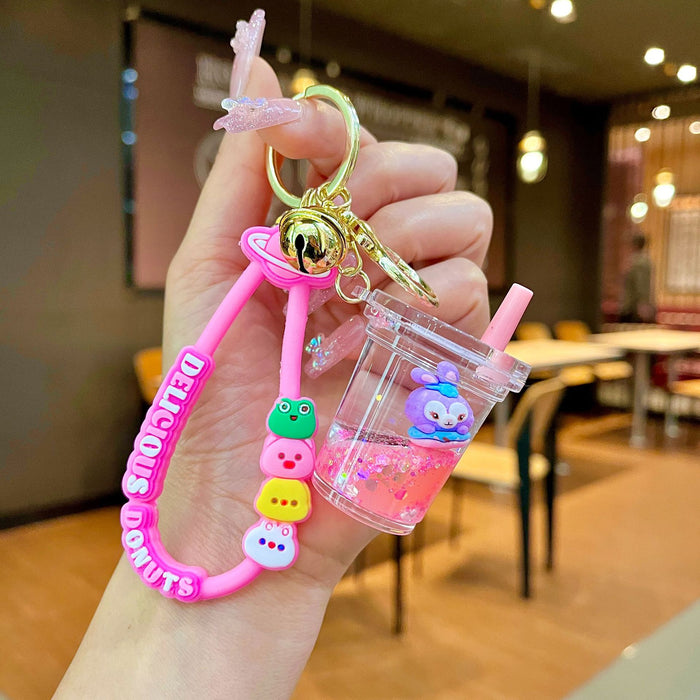 Wholesale Acrylic Milk Tea Cup Cartoon Keychain JDC-KC-JinM001