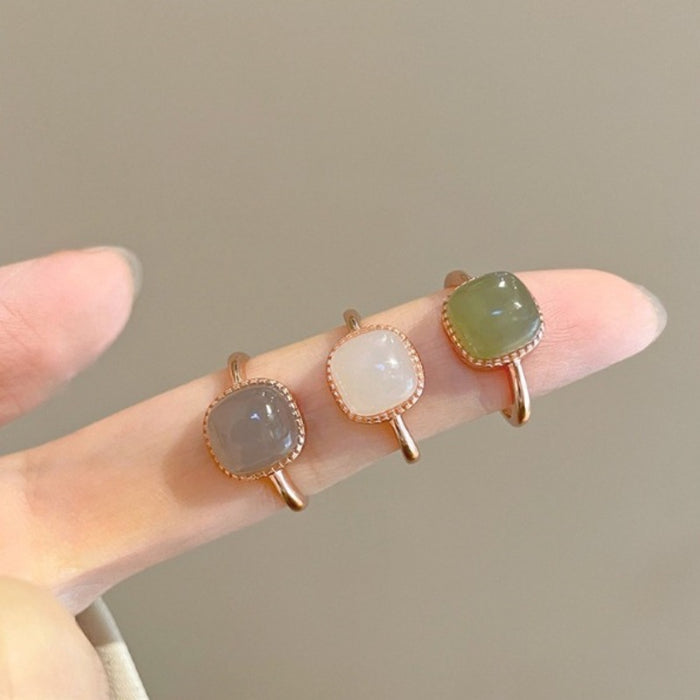 Wholesale Minimalist ring, women's jade ring, niche design, new style