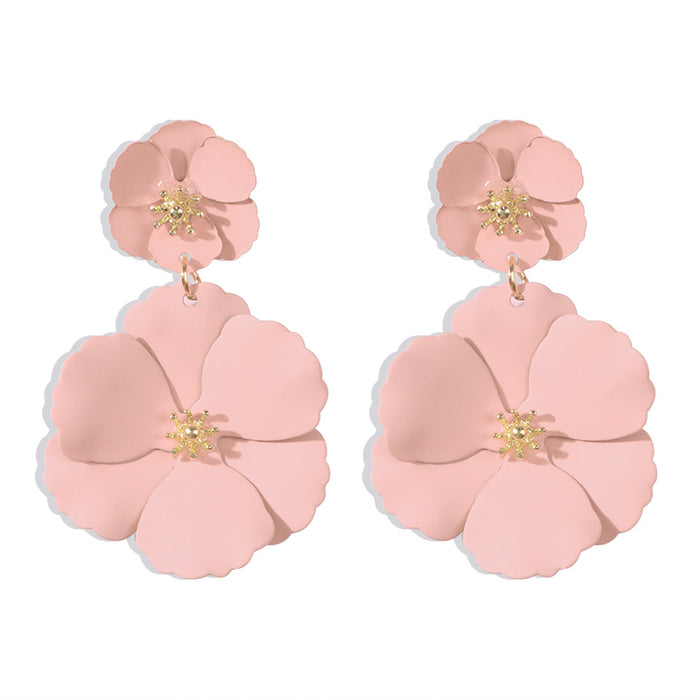 Wholesale Flower Ear Alloy Earrings JDC-ES-QianDi027