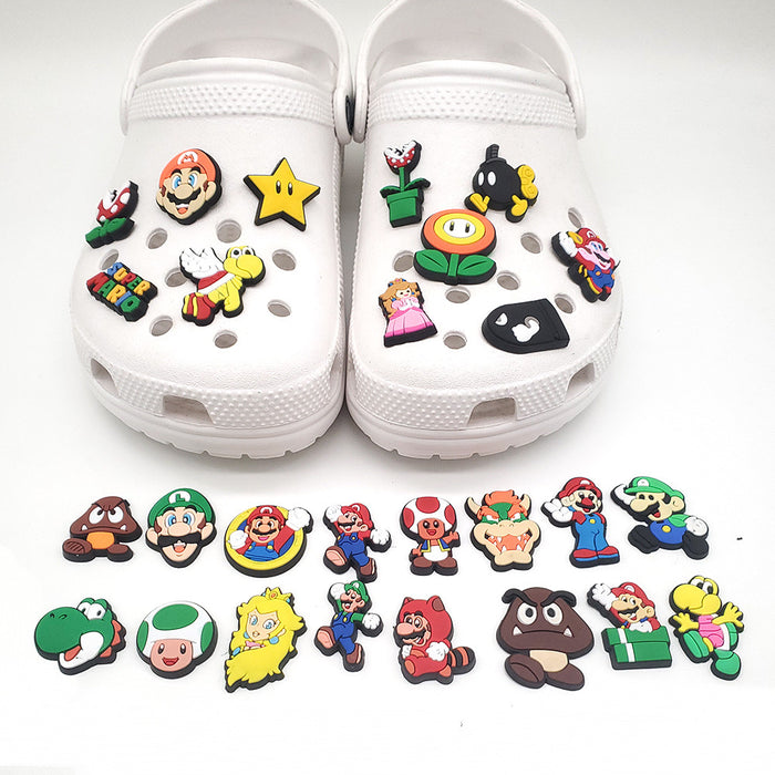 Wholesale Random 10PCS Cartoon PVC Hole Shoes Shoe Buckle JDC-SC-WanX004