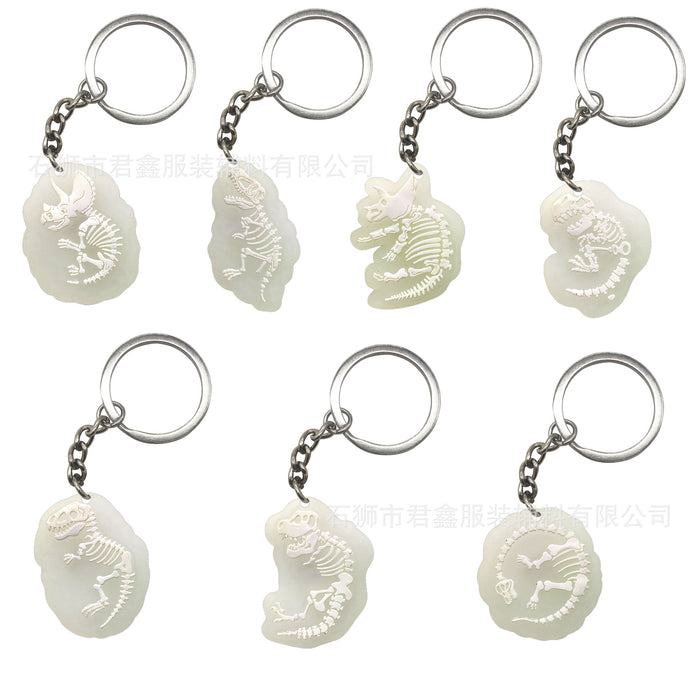 Wholesale Dinosaur Fossil Keychain  Pvc Luminous Keychain