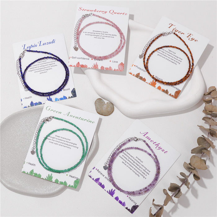 Wholesale Delicate beaded stone pendant necklace for brides collarbone length