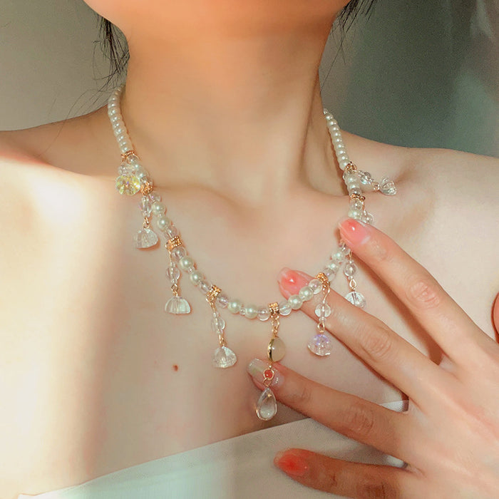 Wholesale Beaded necklace versatile, high-end, niche design, collarbone chain