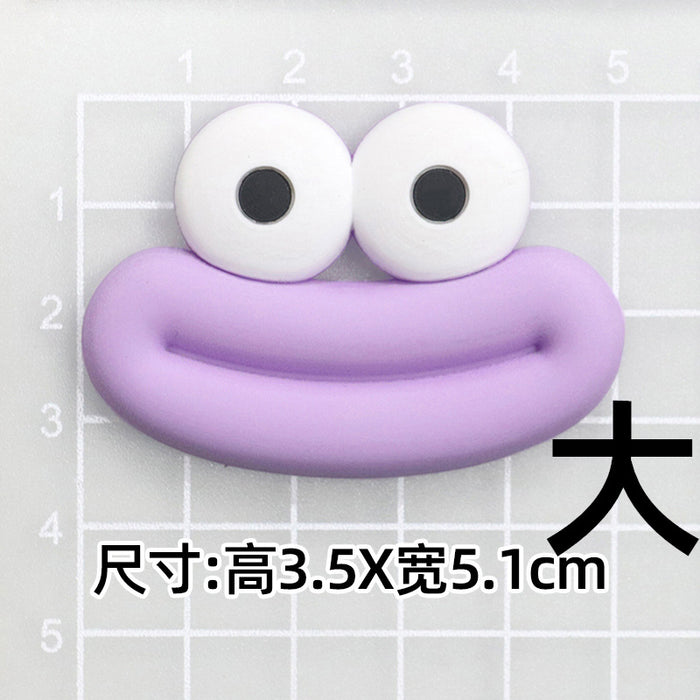 Wholesale 5pcs Big Small size cartoon sausage mouth eyes charger protective cover plush toy hairpin phone case accessories