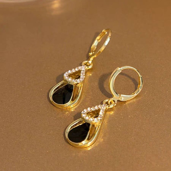 Wholesale  Earrings  Double Layer Water Drop Hollow Earrings