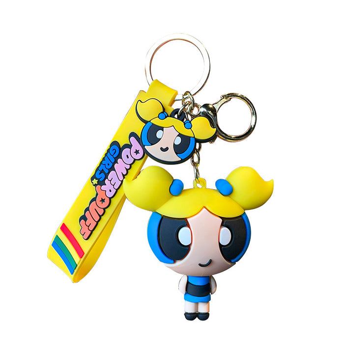 Wholesale Cartoon Three-dimensional Silicone Doll Keychain JDC-KC-MZL004