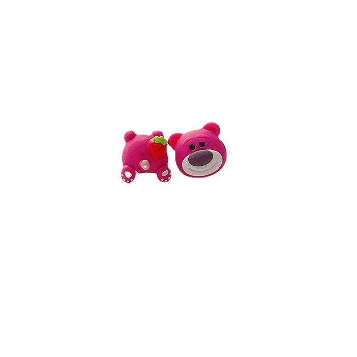 Wholesale Resin Earrings Cute Pink Cartoon (S) JDC-ES-Wenhua006