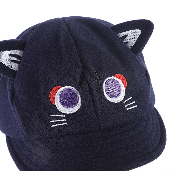 Wholesale Cat Ear Three-Dimensional Hexagon Hat Game Cartoon Beret Sweet Cat Beret