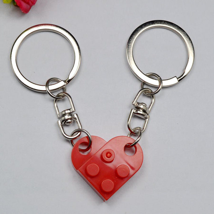 Wholesale Love Building Blocks Plastic Keychain JDC-KC-Maih001