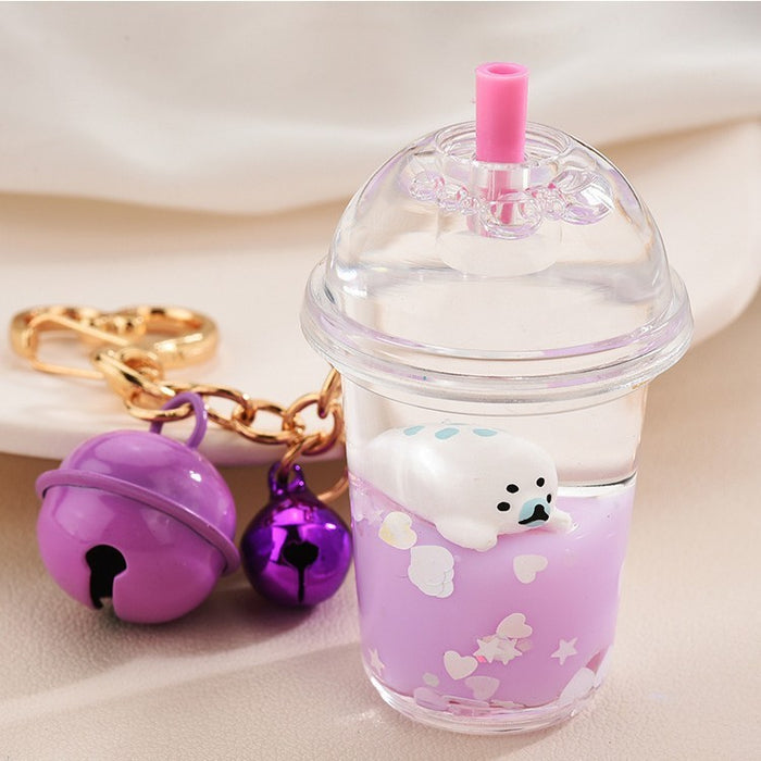 Wholesale Oil-Filled Bottle Aquarium Marine Animal Keychain