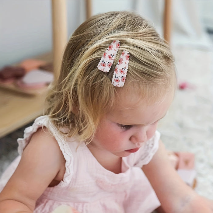 Wholesale hair accessories European and American BB clip printed side bangs clip color