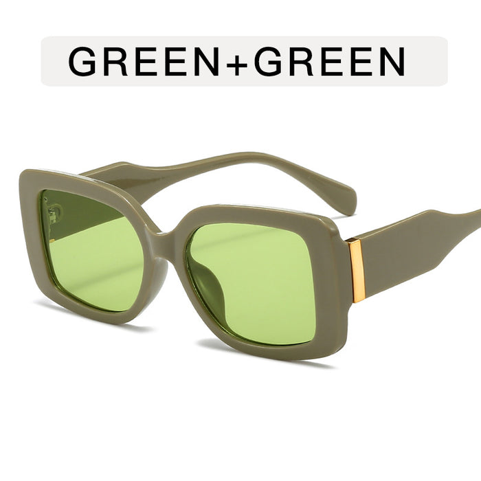 Wholesale Box retro sun personality gradient color high-end sunglasses large frame trendy street photography glasses