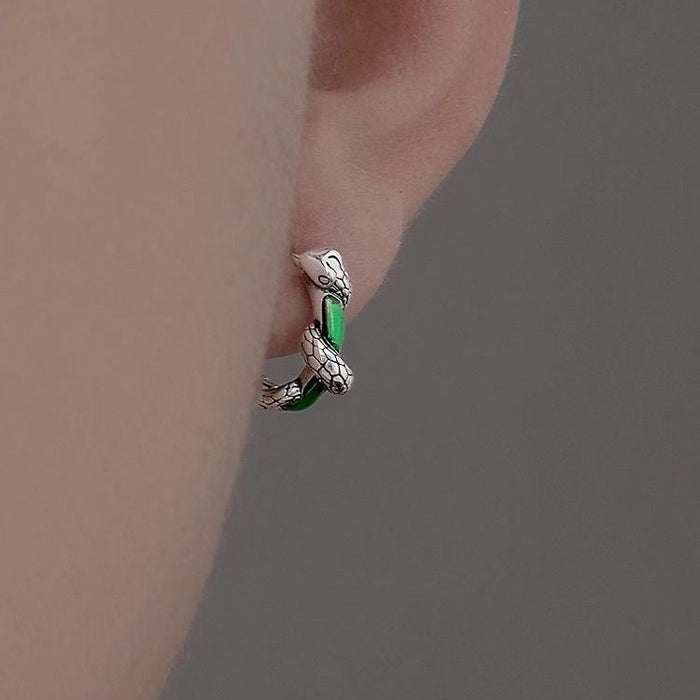 Wholesale   Snake Earrings Men's  Ear Ring  925 Ear Studs Ear Accessories  Jewelry
