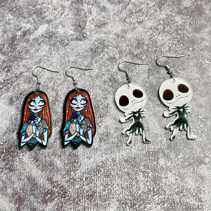 Wholesale  Acrylic Earrings  Horror Character Cutting Earrings
