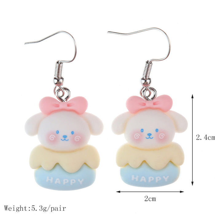 Wholesale Cartoon Simulation Dessert Food Play Earrings JDC-NS-NiQing008