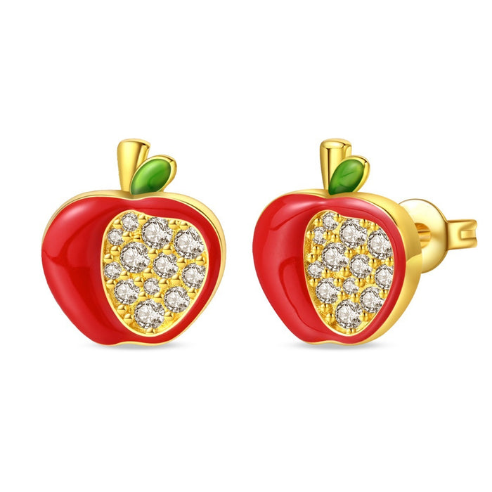 Wholesale Silver Plated Fruit Earrings Strawberry Grape Cherry Party Jewelry Accessory