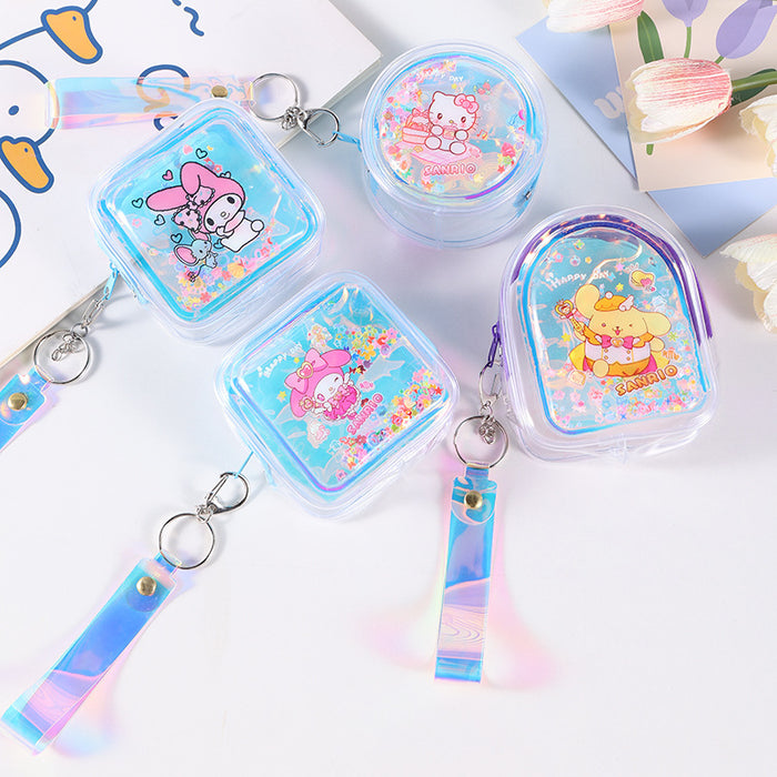 Wholesale 10pcs Cartoon Transparent Quicksand Coin Purse Wallet