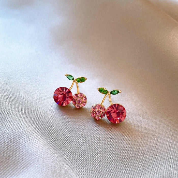 Wholesale Cherry Design Ear Studs Fashion Jewelry Accessory Gift