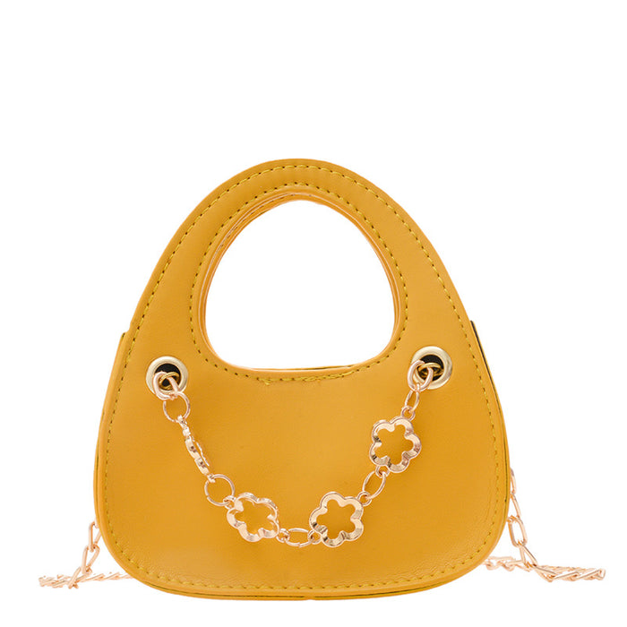 Wholesale PU Fashion Handbag Shoulder Bag Fashionable Little Girl Chain Crossbody Bag JDC-SD-YuanDuo051