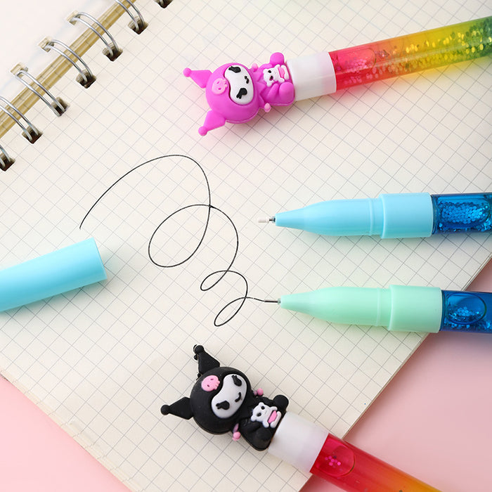 Wholesale Cartoon soft rubber elf, flowing sand fairy stick, cute design, neutral pen, gift pen