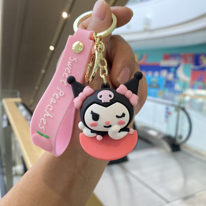 Wholesale Cartoon Doll Pendant Silicone Keychains JDC-KC-PengYu42