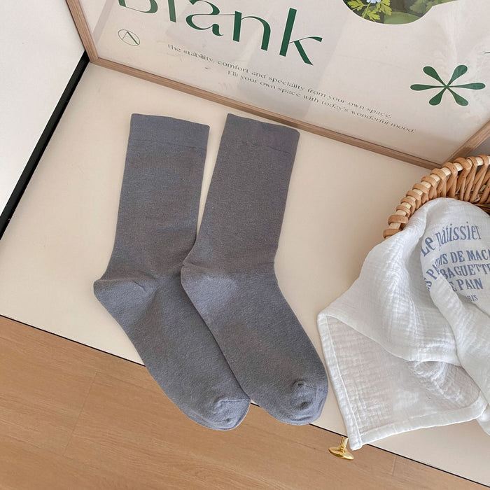 Wholesale White pile socks, mid tube socks, pure cotton, all cotton, elastic mouth socks, boneless long tube socks