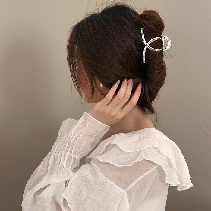 Wholesale Sweet Color Wave Dot silver Geometric Hair Clips