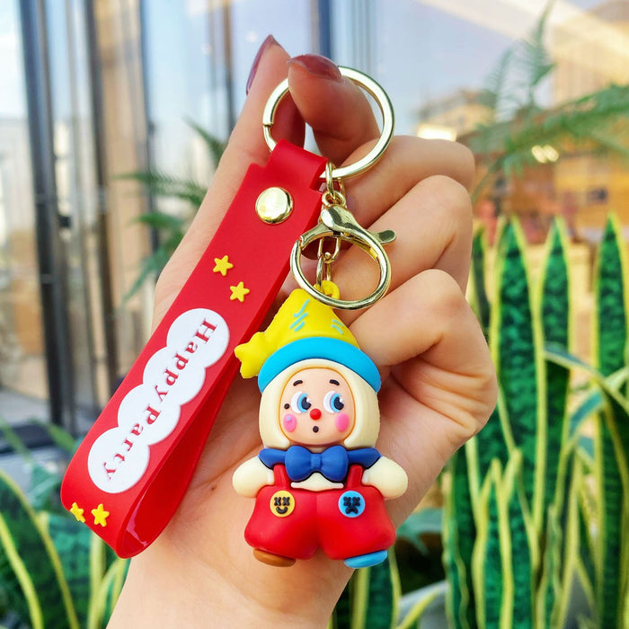 Wholesale 10 PCS Colorful silicone cute cartoon keychains