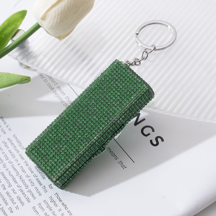 Wholesale Diamond-studded Aluminum Alloy Small Medicine Box Keychain JDC-KC-ZY018