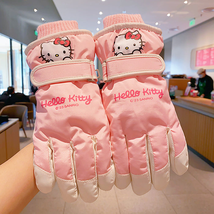 Wholesale Cartoon Windproof and Antifreeze Fleece-Lined Gloves