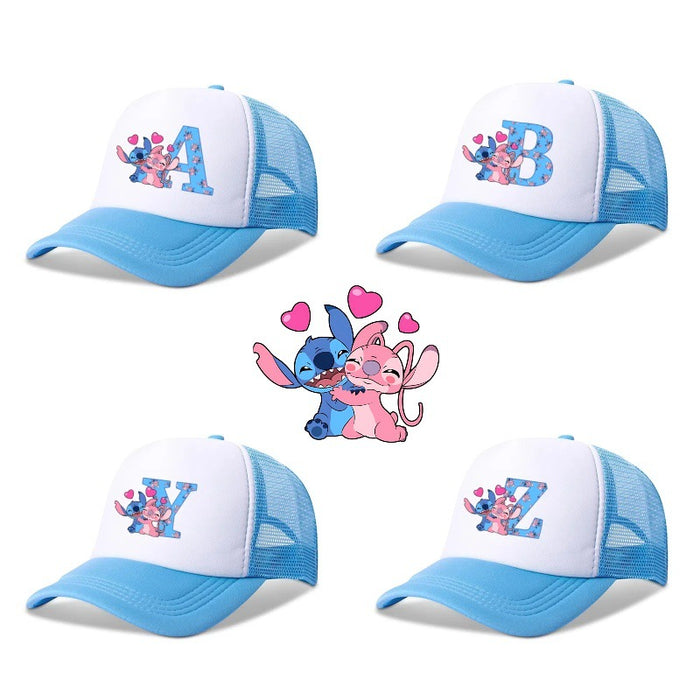 Wholesale Cartoon letter print baseball cap net breathable dome cap