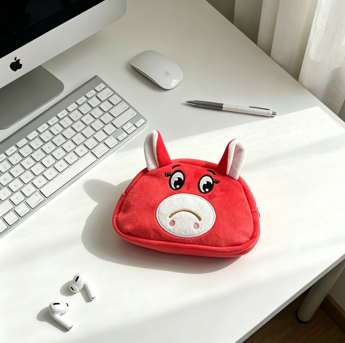 Wholesale 3pcs Crying Horse Plush Coin Purse Storage Bag